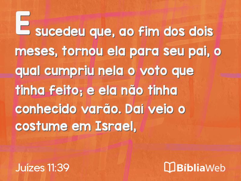Juízes 11:39 em imagem para compartilhar
