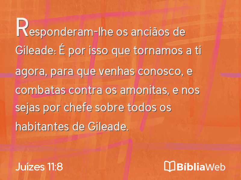 Juízes 11:8 em imagem para compartilhar