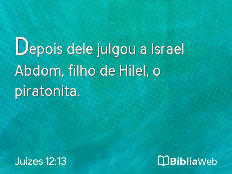 Juízes 12:13 em imagem para compartilhar