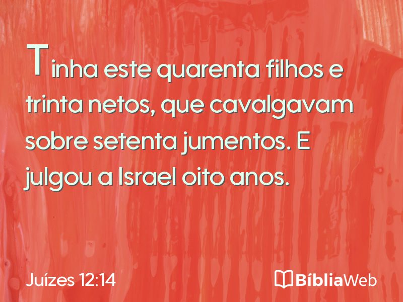 Juízes 12:14 em imagem para compartilhar