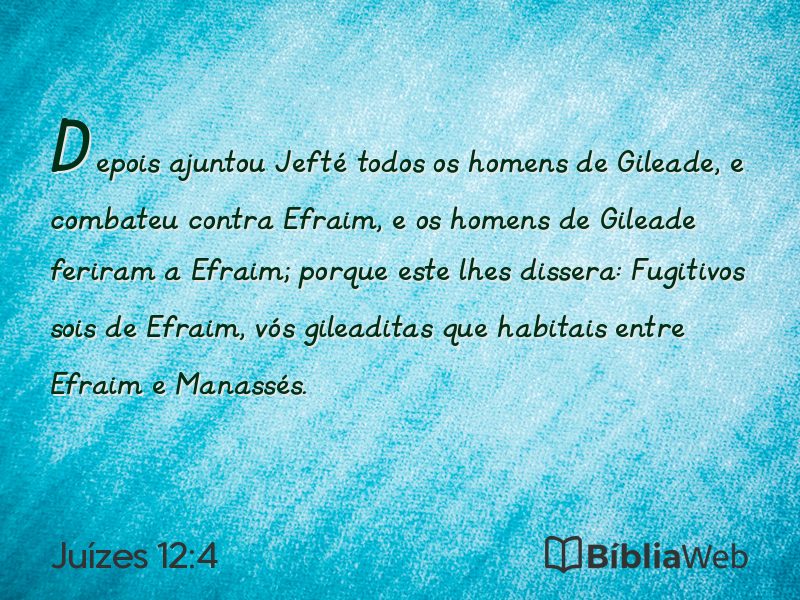 Juízes 12:4 em imagem para compartilhar