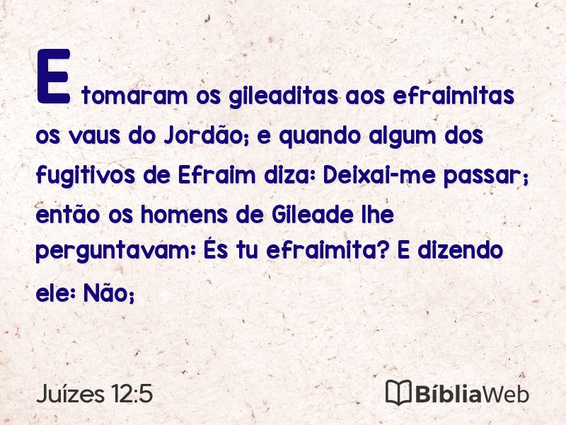 Juízes 12:5 em imagem para compartilhar