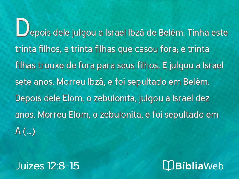 Juízes 12:8-15 em imagem para compartilhar