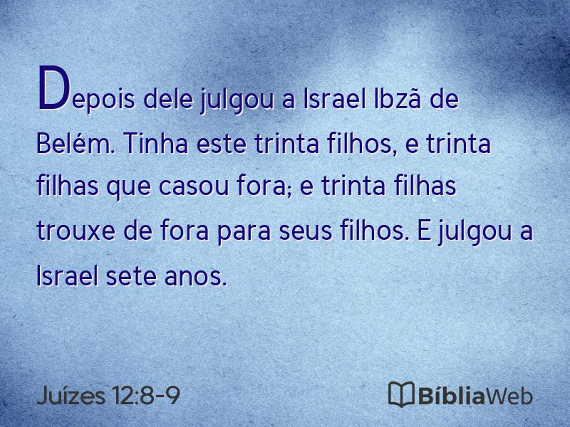 Juízes 12:8-9 em imagem para compartilhar