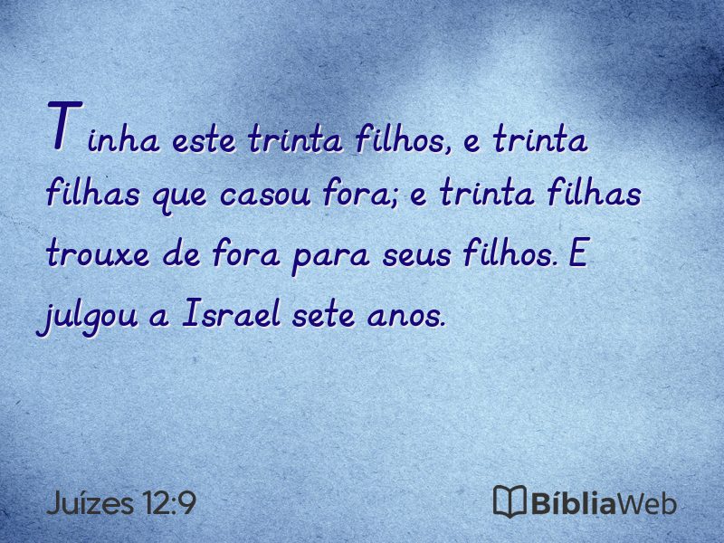 Juízes 12:9 em imagem para compartilhar