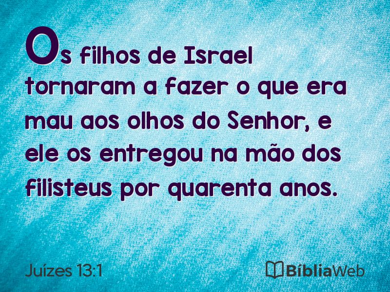 Juízes 13:1 em imagem para compartilhar