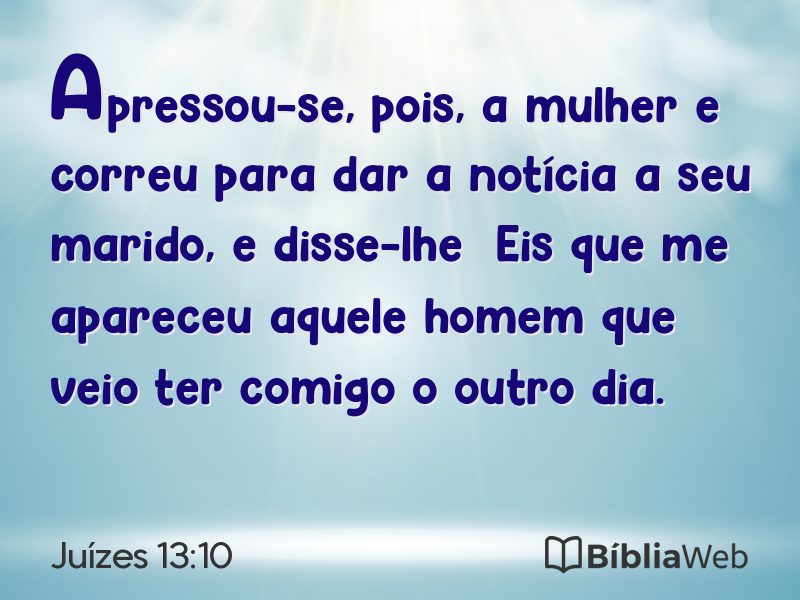 Juízes 13:10 em imagem para compartilhar