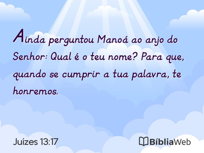 Juízes 13:17 em imagem para compartilhar
