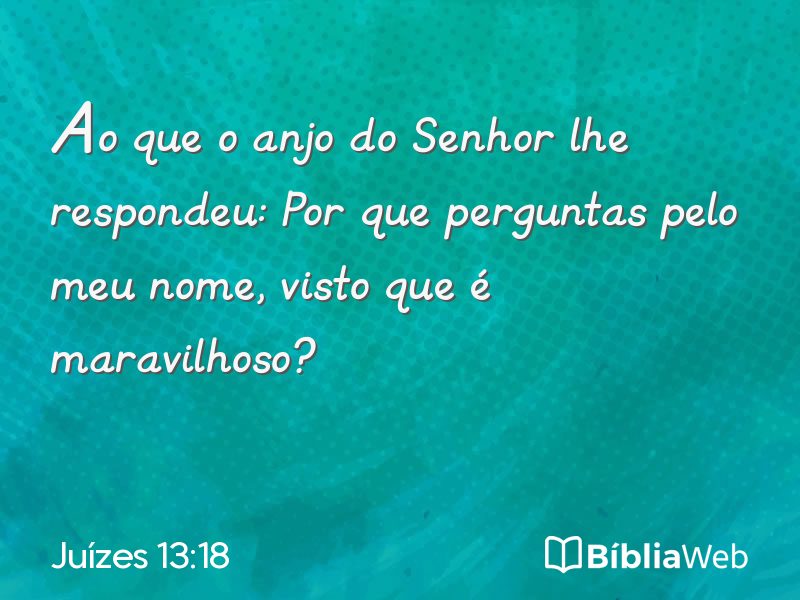 Juízes 13:18 em imagem para compartilhar