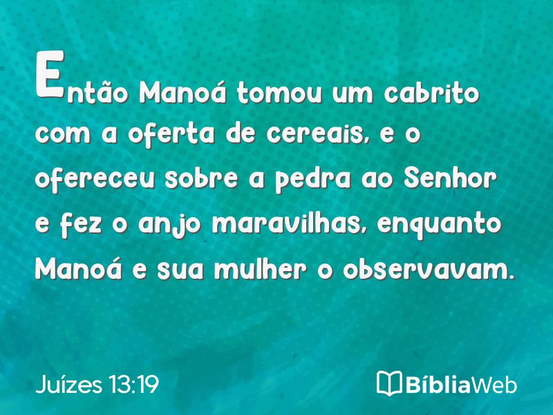 Juízes 13:19 em imagem para compartilhar