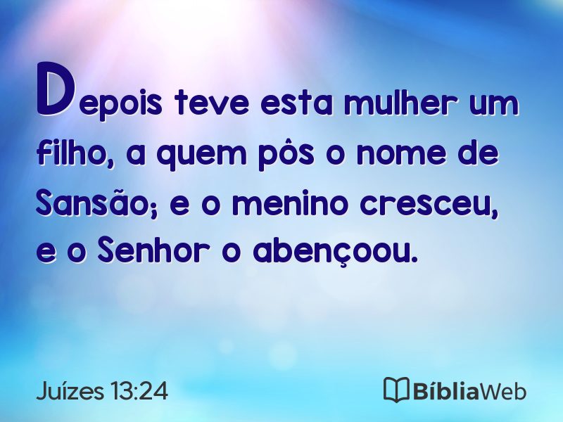 Juízes 13:24 em imagem para compartilhar