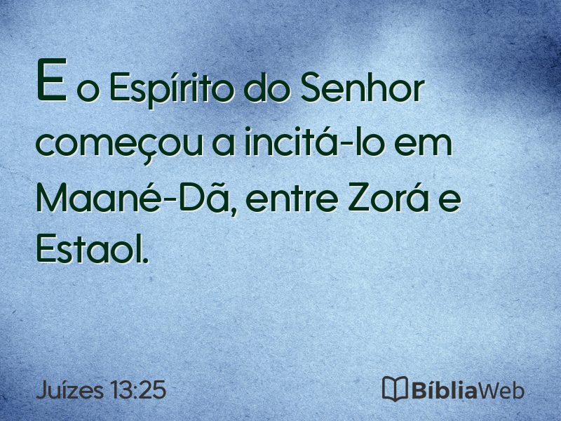 Juízes 13:25 em imagem para compartilhar