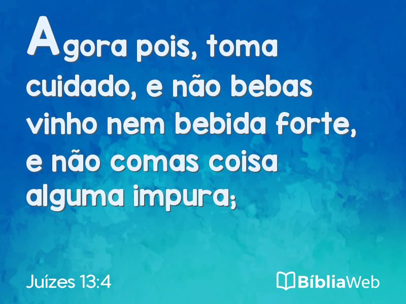 Juízes 13:4 em imagem para compartilhar