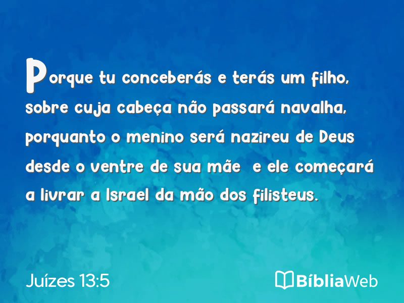 Juízes 13:5 em imagem para compartilhar