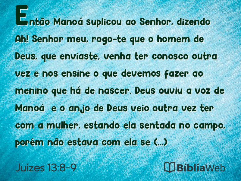 Juízes 13:8-9 em imagem para compartilhar