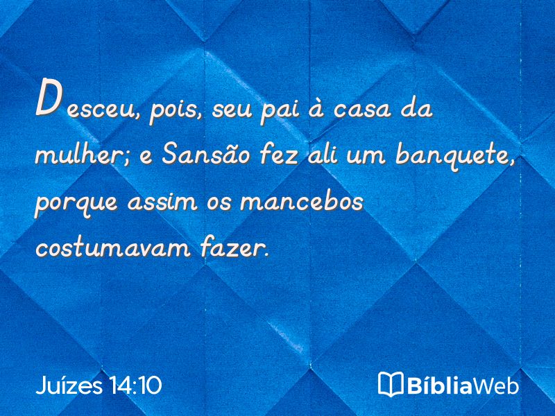 Juízes 14:10 em imagem para compartilhar