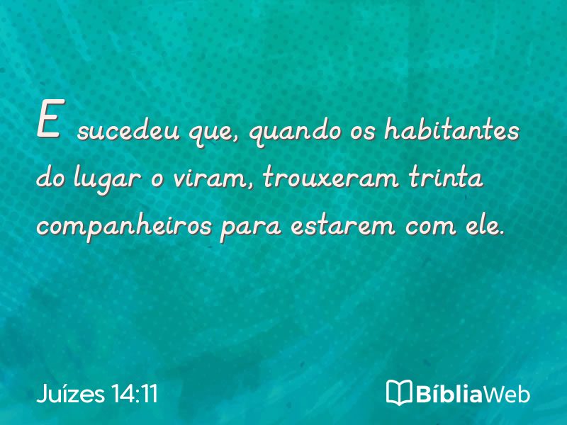 Juízes 14:11 em imagem para compartilhar
