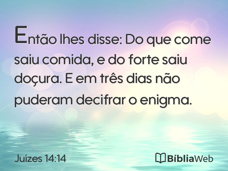 Juízes 14:14 em imagem para compartilhar