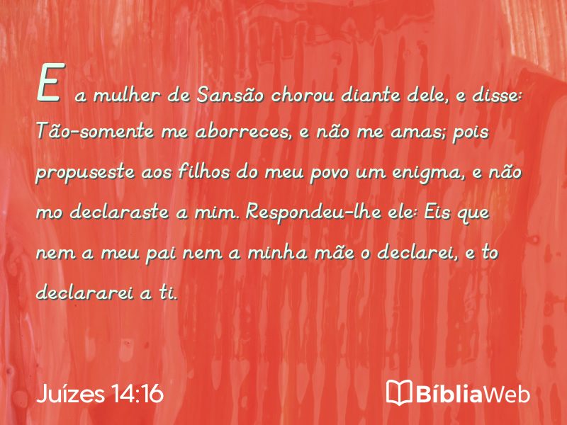 Juízes 14:16 em imagem para compartilhar