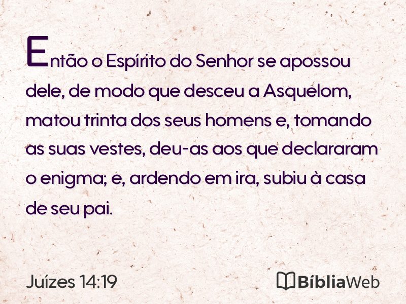 Juízes 14:19 em imagem para compartilhar