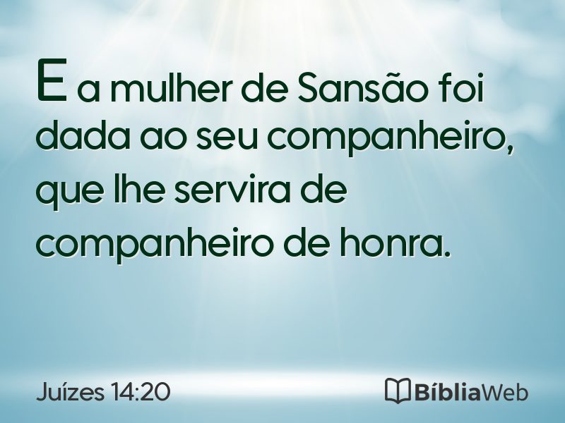 Juízes 14:20 em imagem para compartilhar