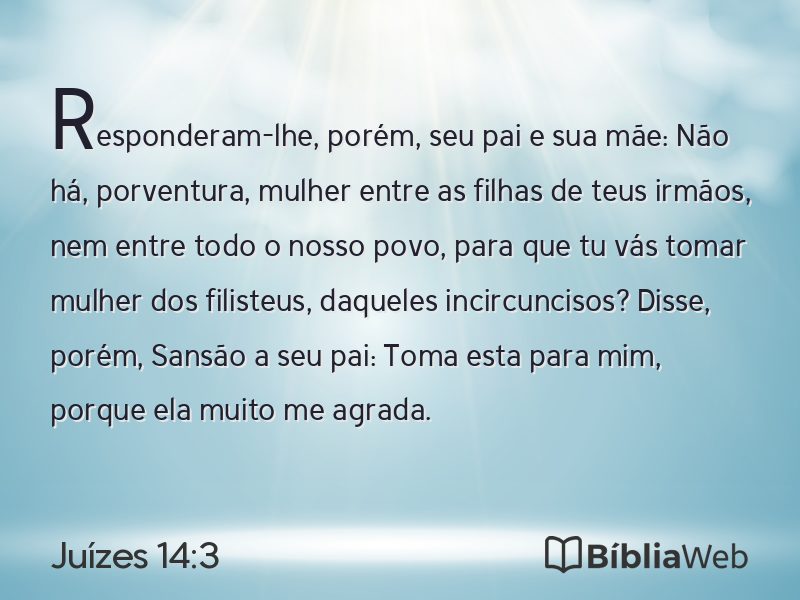 Juízes 14:3 em imagem para compartilhar