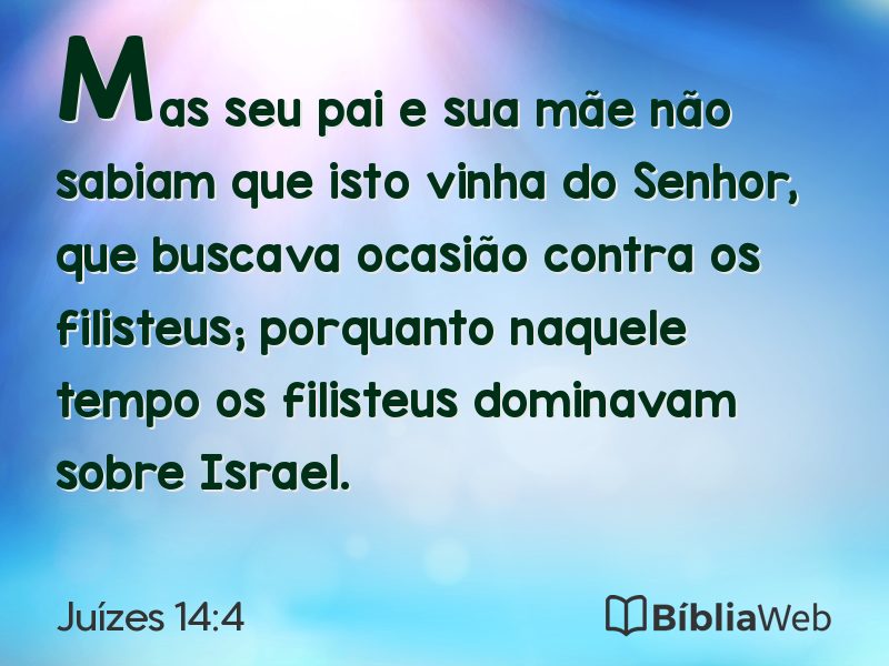 Juízes 14:4 em imagem para compartilhar