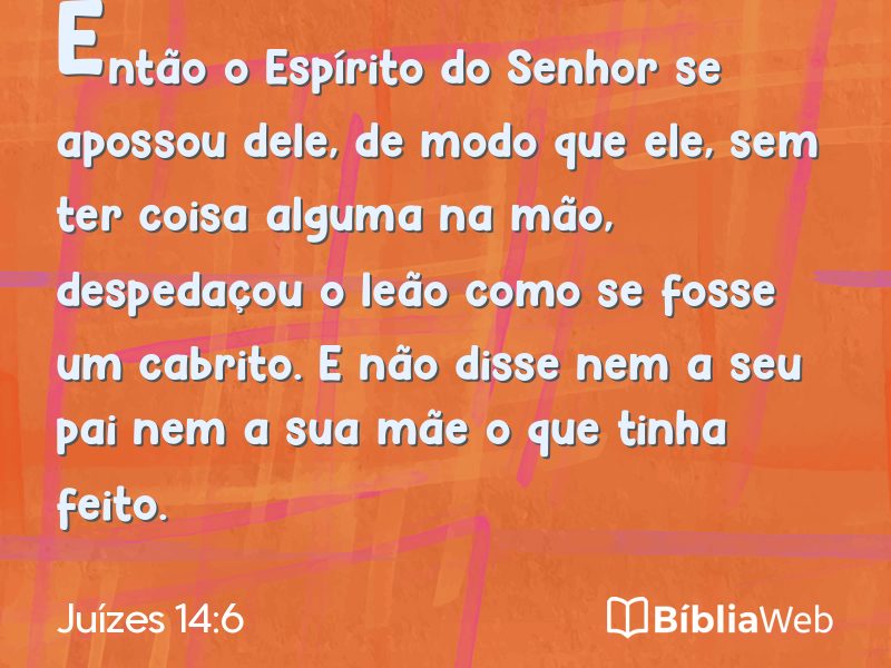 Juízes 14:6 em imagem para compartilhar