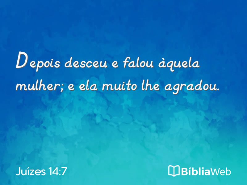Juízes 14:7 em imagem para compartilhar