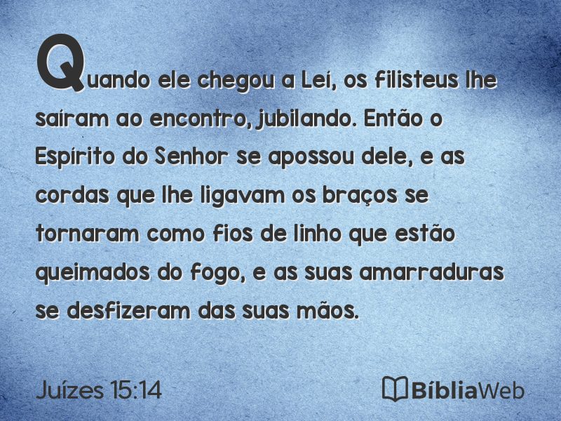 Juízes 15:14 em imagem para compartilhar