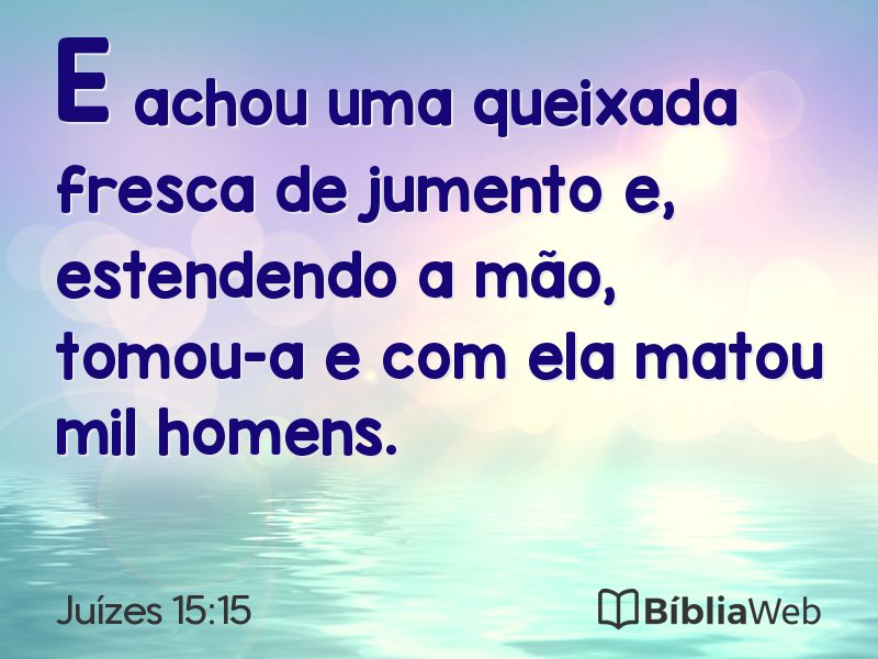 Juízes 15:15 em imagem para compartilhar