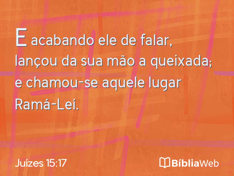 Juízes 15:17 em imagem para compartilhar