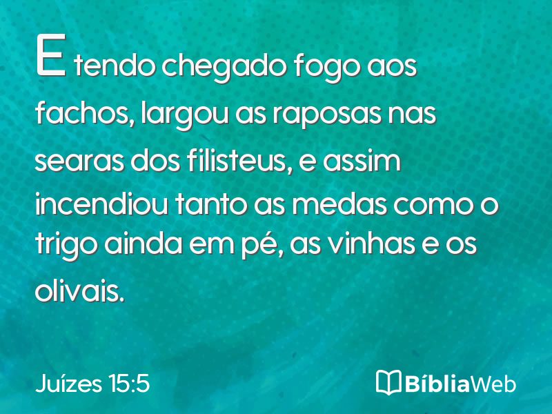 Juízes 15:5 em imagem para compartilhar