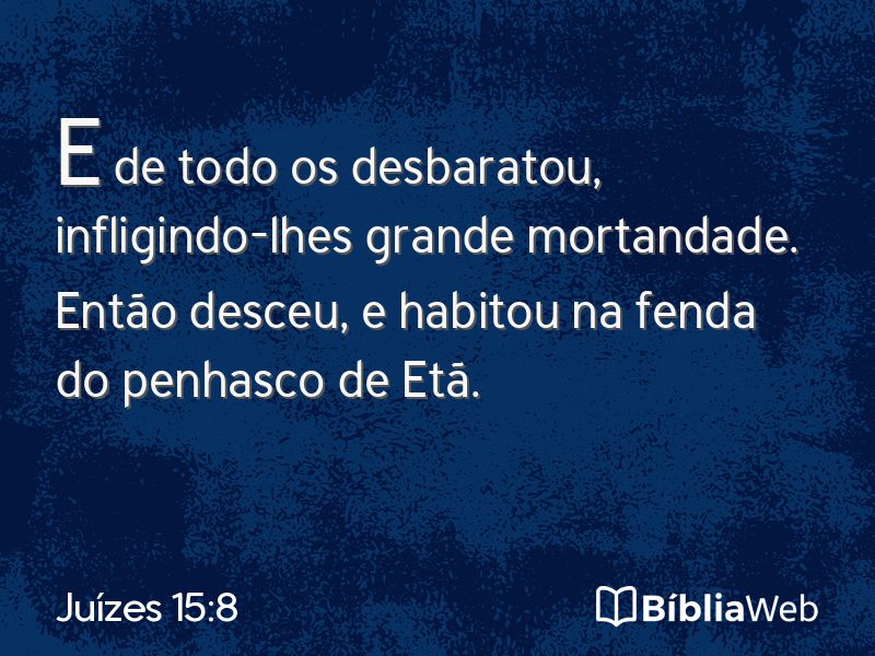 Juízes 15:8 em imagem para compartilhar