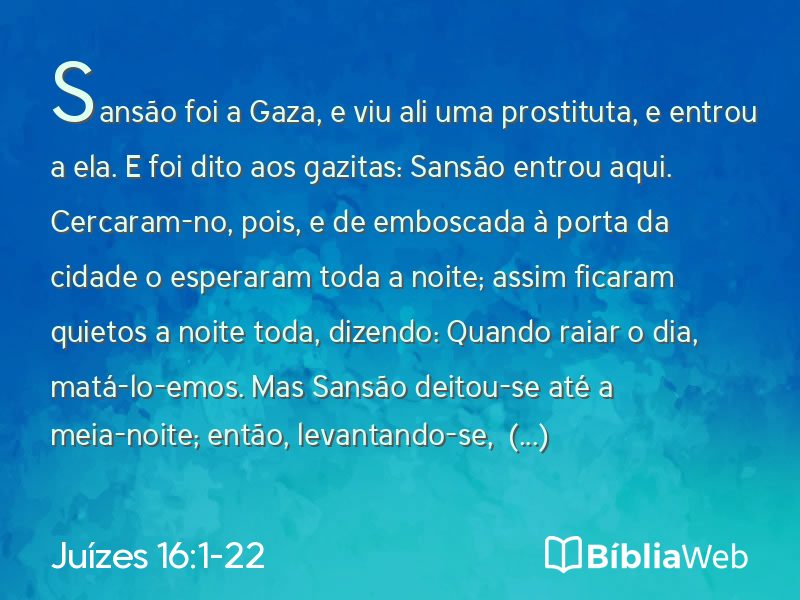 Juízes 16:1-22 em imagem para compartilhar