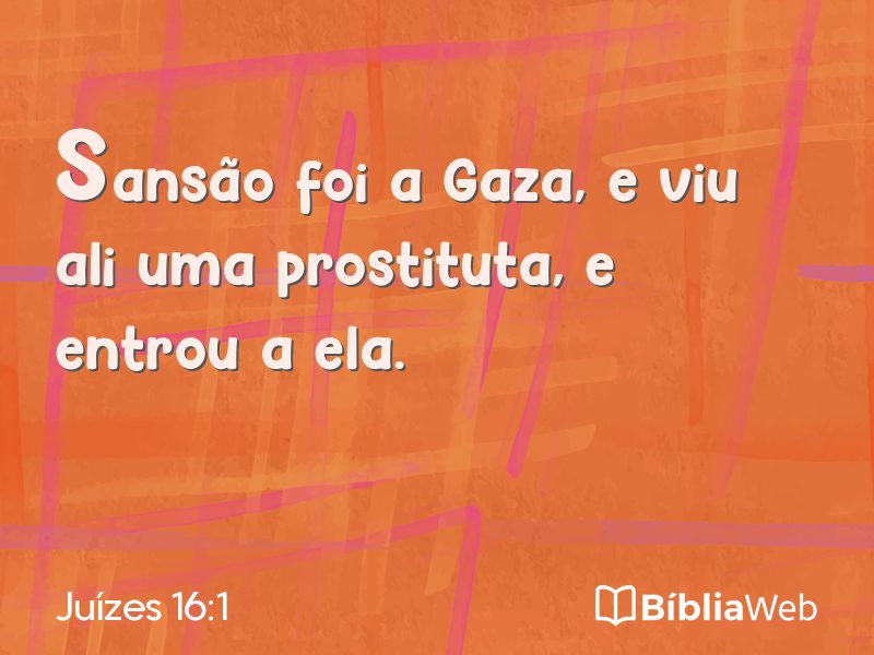 Juízes 16:1 em imagem para compartilhar