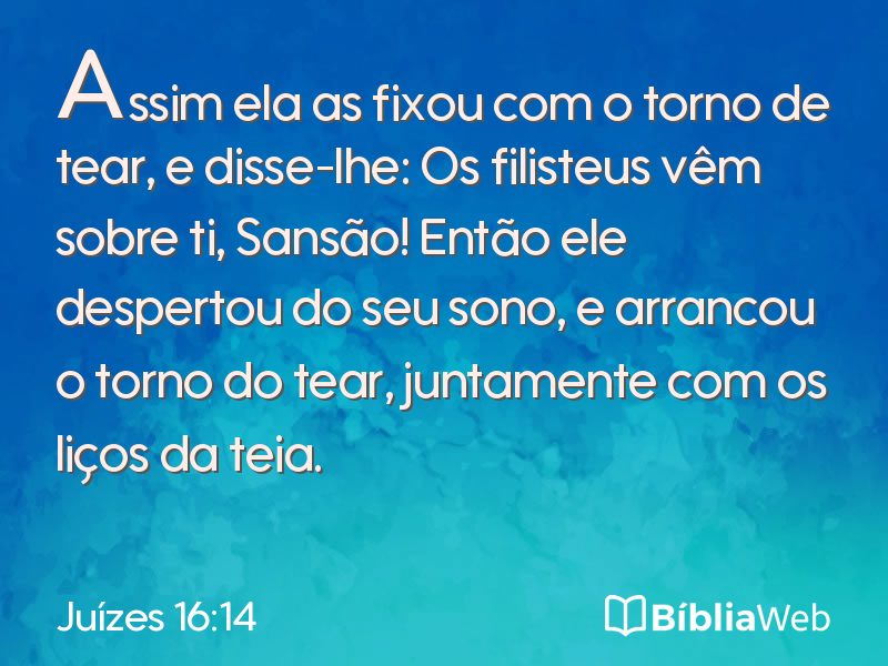 Juízes 16:14 em imagem para compartilhar