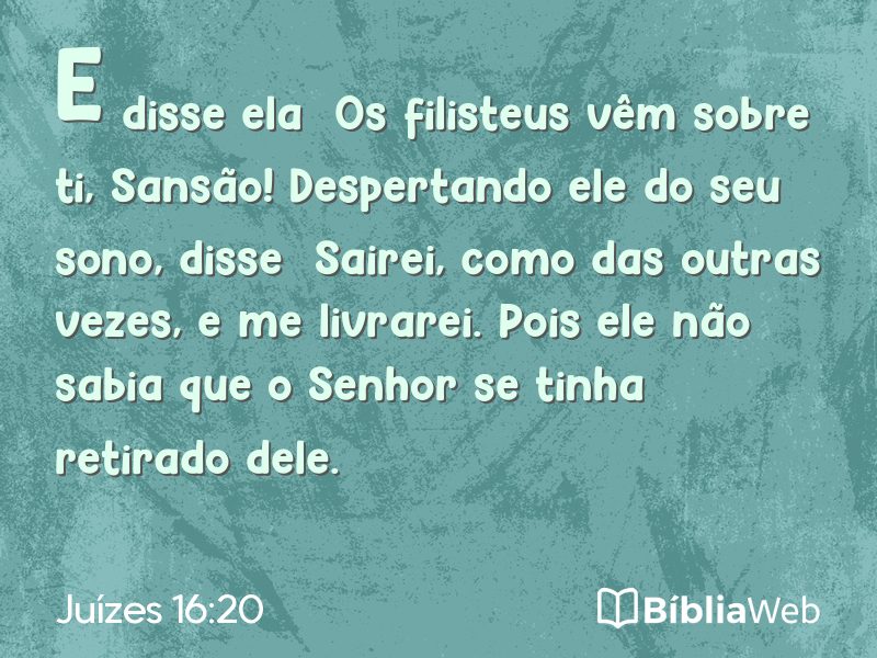 Juízes 16:20 em imagem para compartilhar