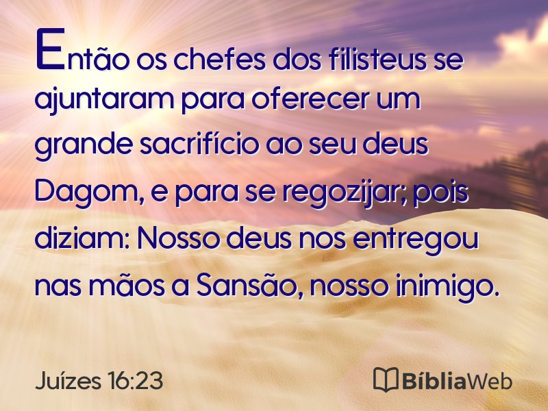 Juízes 16:23 em imagem para compartilhar
