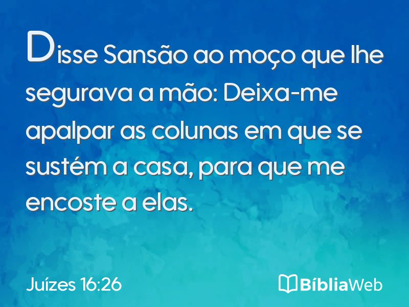 Juízes 16:26 em imagem para compartilhar
