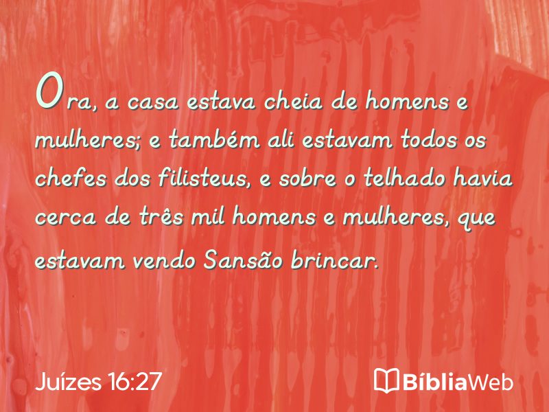 Juízes 16:27 em imagem para compartilhar
