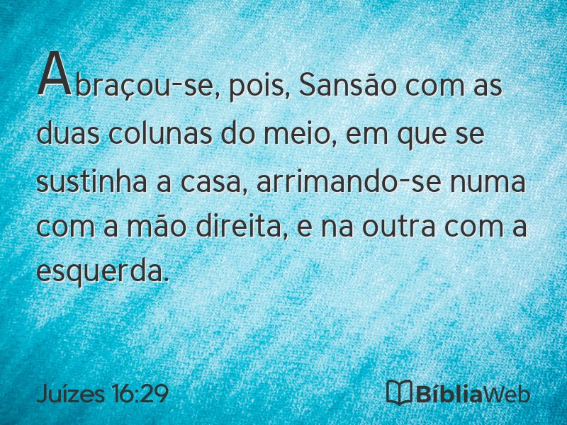 Juízes 16:29 em imagem para compartilhar