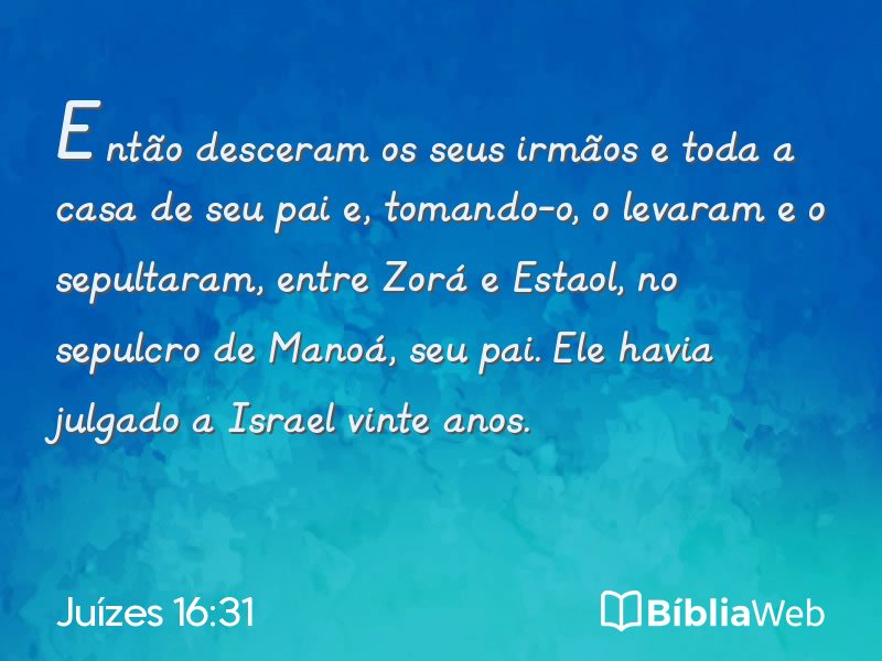 Juízes 16:31 em imagem para compartilhar