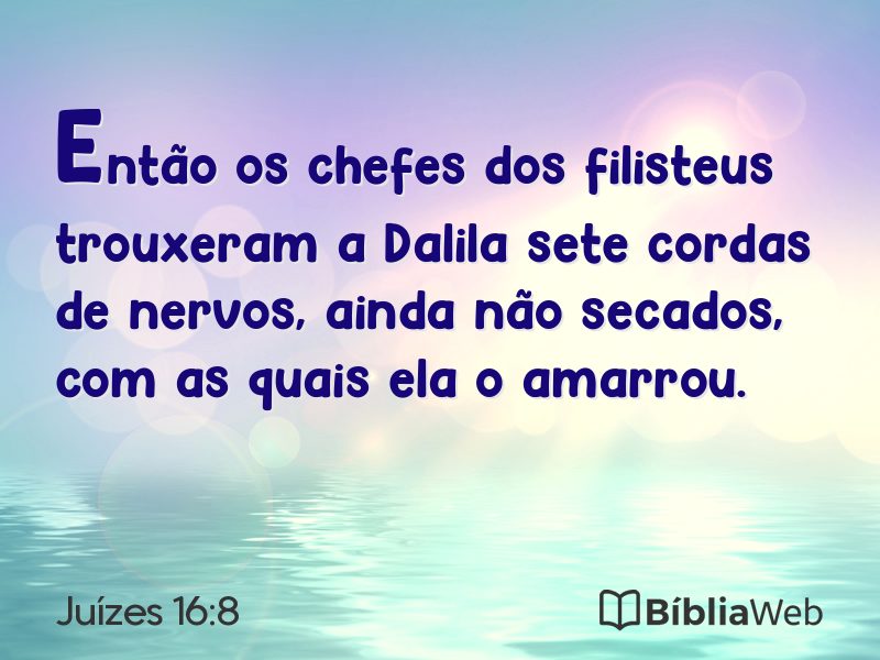 Juízes 16:8 em imagem para compartilhar