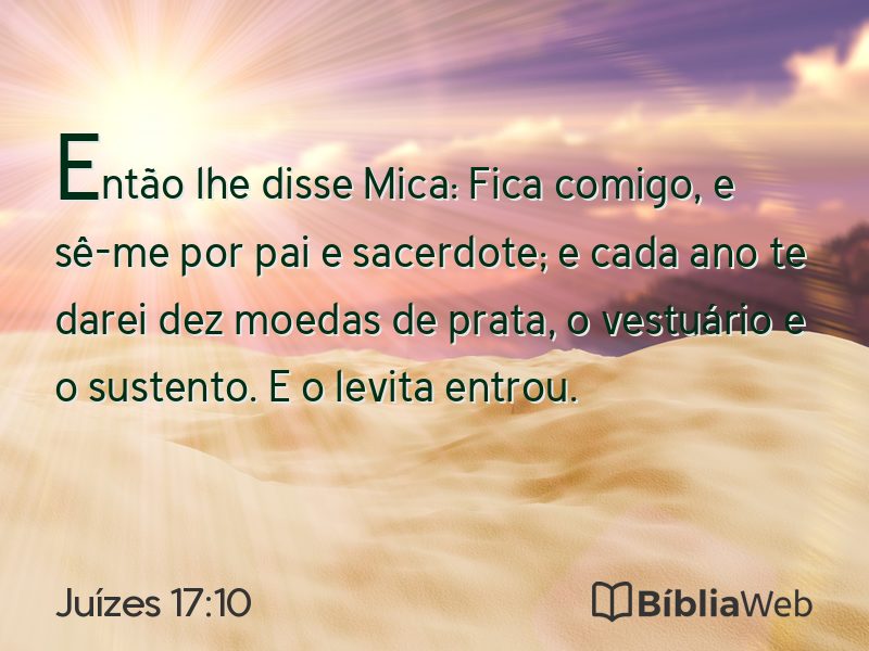Juízes 17:10 em imagem para compartilhar