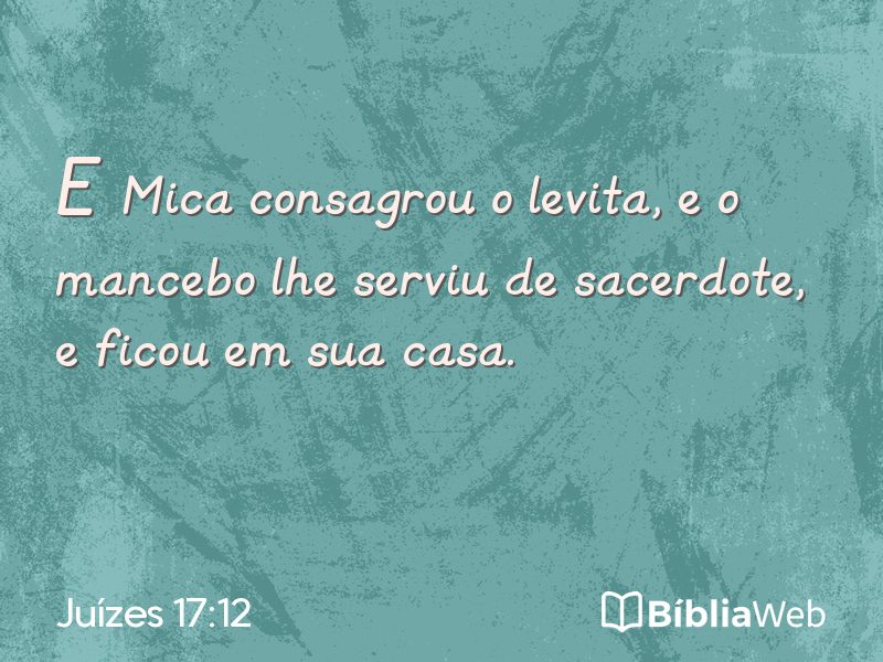 Juízes 17:12 em imagem para compartilhar