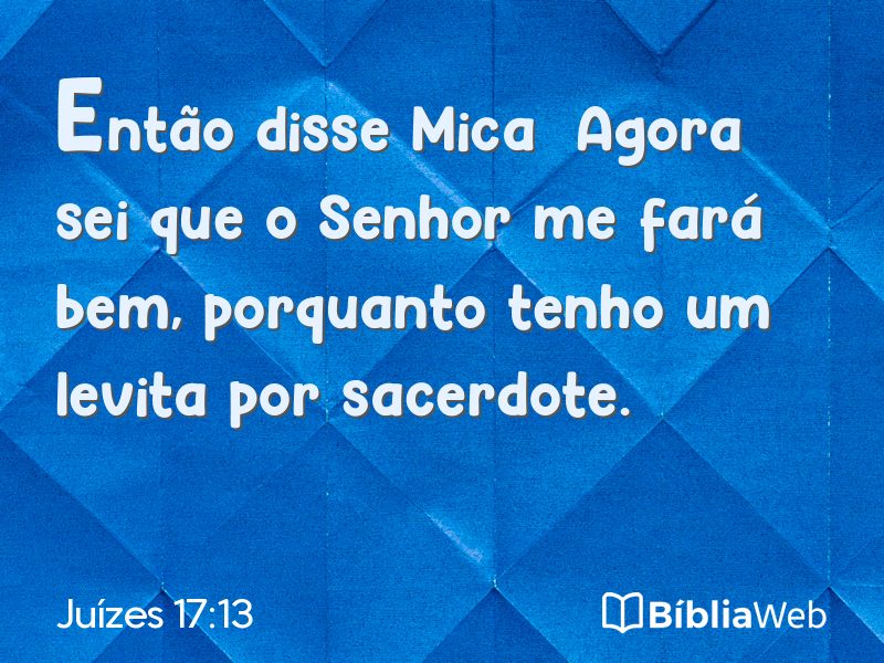 Juízes 17:13 em imagem para compartilhar