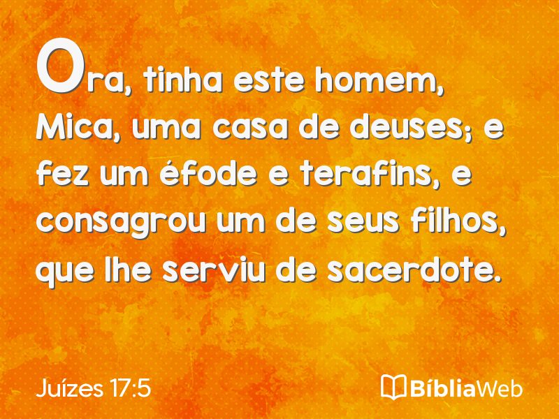 Juízes 17:5 em imagem para compartilhar