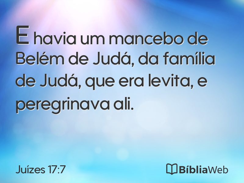 Juízes 17:7 em imagem para compartilhar