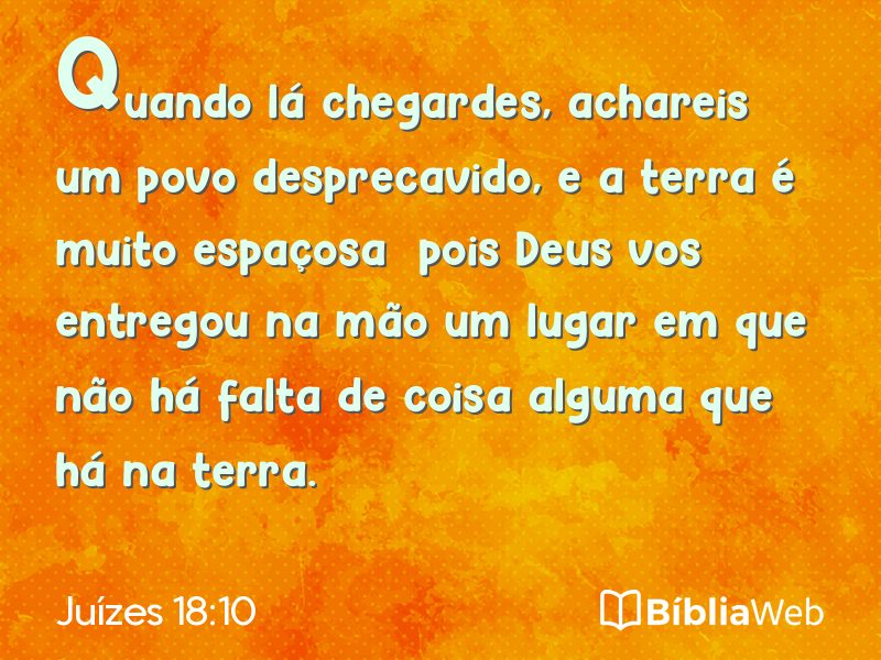 Juízes 18:10 em imagem para compartilhar